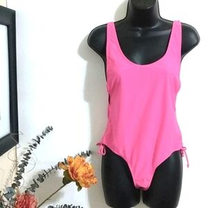 ISLAND LOVE RUCHED CUT-OUT SWIMSUIT NWT JR
